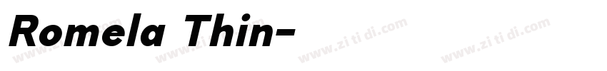 Romela Thin字体转换